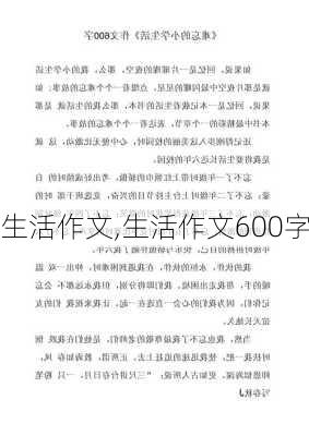 生活作文,生活作文600字