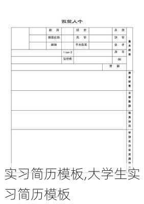 实习简历模板,大学生实习简历模板-第1张图片-星梦范文网