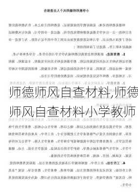 师德师风自查材料,师德师风自查材料小学教师-第2张图片-星梦范文网