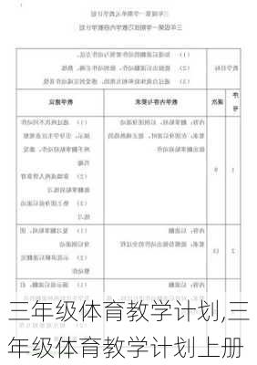 三年级体育教学计划,三年级体育教学计划上册-第3张图片-星梦范文网