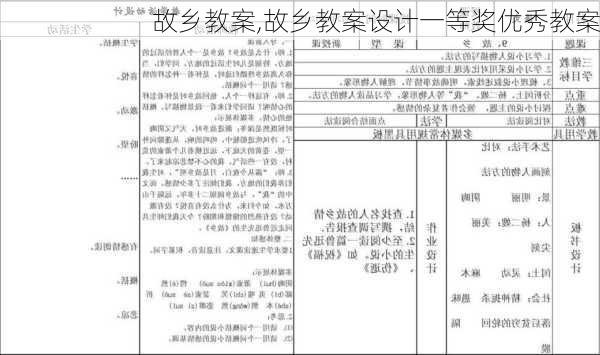 故乡教案,故乡教案设计一等奖优秀教案-第2张图片-星梦范文网