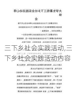 三下乡社会实践活动,三下乡社会实践活动内容-第2张图片-星梦范文网