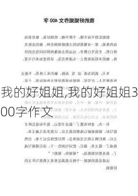 我的好姐姐,我的好姐姐300字作文-第3张图片-星梦范文网