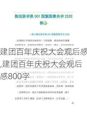 建团百年庆祝大会观后感,建团百年庆祝大会观后感800字-第1张图片-星梦范文网