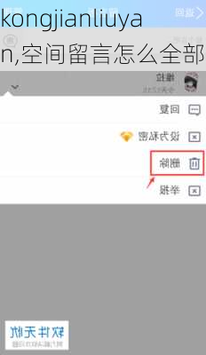 kongjianliuyan,空间留言怎么全部删除-第2张图片-星梦范文网