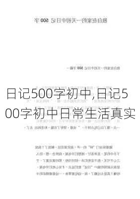 日记500字初中,日记500字初中日常生活真实-第1张图片-星梦范文网