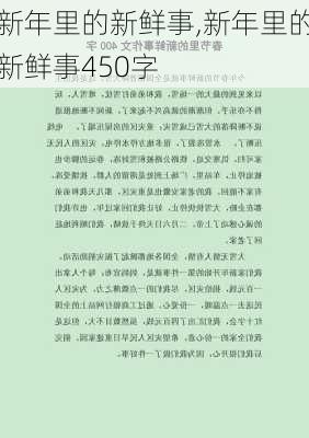 新年里的新鲜事,新年里的新鲜事450字-第1张图片-星梦范文网