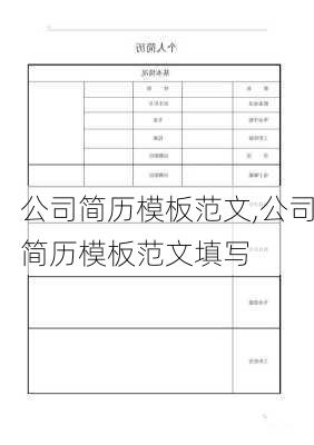 公司简历模板范文,公司简历模板范文填写