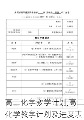 高二化学教学计划,高二化学教学计划及进度表-第1张图片-星梦范文网