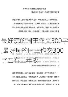 最好玩的国王作文300字,最好玩的国王作文300字左右三年级