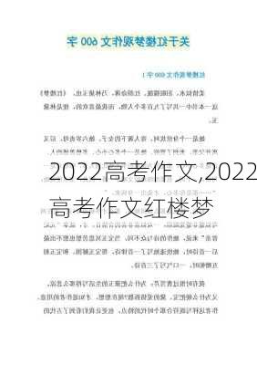 2022高考作文,2022高考作文红楼梦-第3张图片-星梦范文网