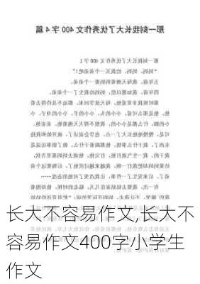 长大不容易作文,长大不容易作文400字小学生作文-第3张图片-星梦范文网