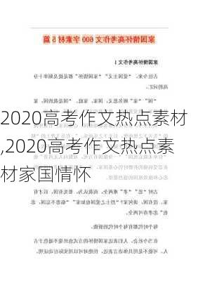 2020高考作文热点素材,2020高考作文热点素材家国情怀-第2张图片-星梦范文网