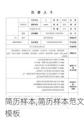 简历样本,简历样本范文模板-第2张图片-星梦范文网