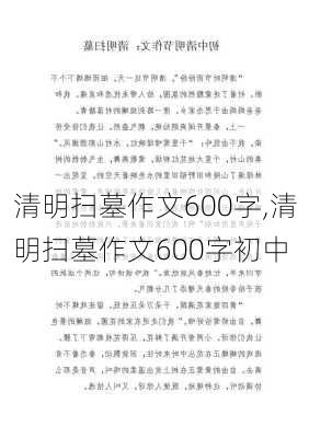 清明扫墓作文600字,清明扫墓作文600字初中-第3张图片-星梦范文网