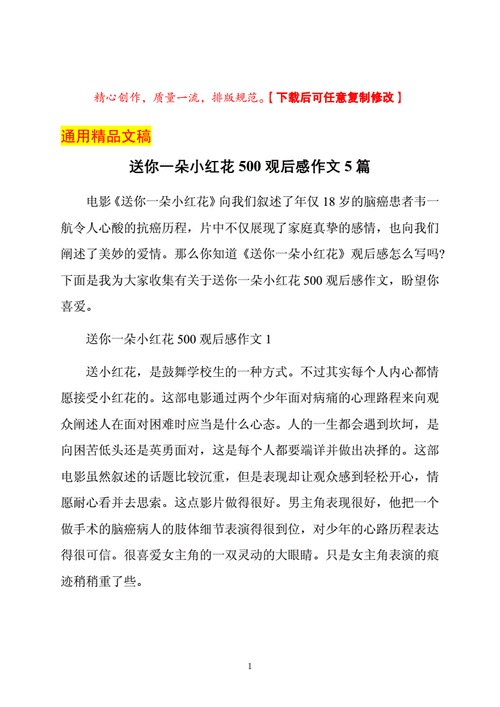 送你一朵小红花观后感,送你一朵小红花观后感500字-第1张图片-星梦范文网