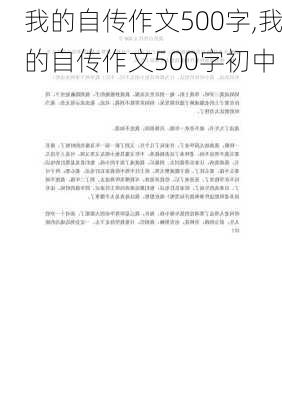 我的自传作文500字,我的自传作文500字初中-第1张图片-星梦范文网