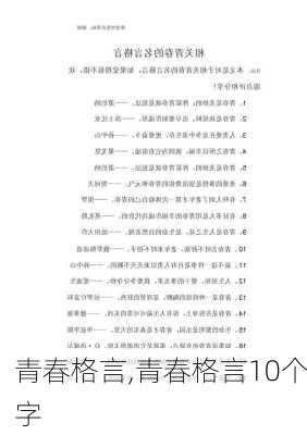 青春格言,青春格言10个字-第3张图片-星梦范文网