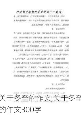 关于冬至的作文,关于冬至的作文300字-第3张图片-星梦范文网