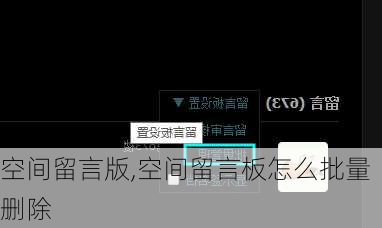 空间留言版,空间留言板怎么批量删除-第3张图片-星梦范文网