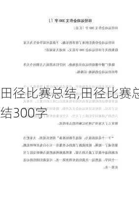 田径比赛总结,田径比赛总结300字-第3张图片-星梦范文网