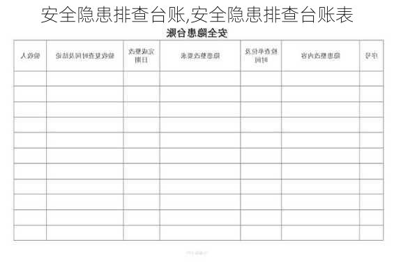 安全隐患排查台账,安全隐患排查台账表-第1张图片-星梦范文网