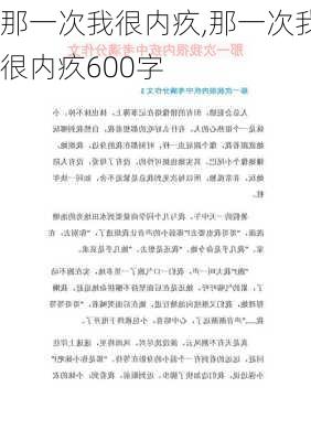 那一次我很内疚,那一次我很内疚600字-第3张图片-星梦范文网