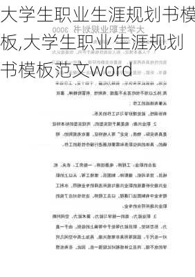 大学生职业生涯规划书模板,大学生职业生涯规划书模板范文word-第2张图片-星梦范文网