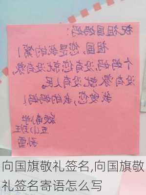 向国旗敬礼签名,向国旗敬礼签名寄语怎么写-第3张图片-星梦范文网