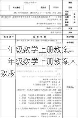 一年级数学上册教案,一年级数学上册教案人教版