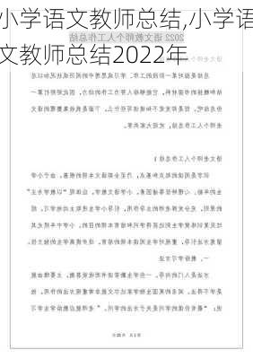 小学语文教师总结,小学语文教师总结2022年-第3张图片-星梦范文网