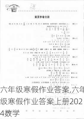 六年级寒假作业答案,六年级寒假作业答案上册2024数学