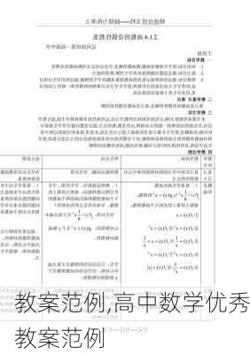 教案范例,高中数学优秀教案范例-第2张图片-星梦范文网