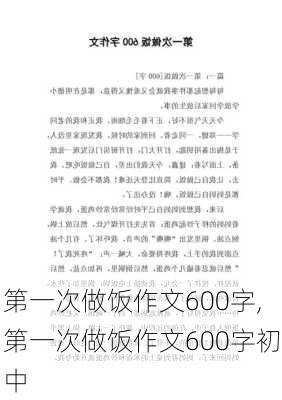 第一次做饭作文600字,第一次做饭作文600字初中-第2张图片-星梦范文网