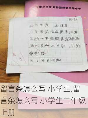 留言条怎么写 小学生,留言条怎么写 小学生二年级上册