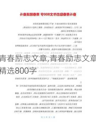 青春励志文章,青春励志文章精选800字-第1张图片-星梦范文网