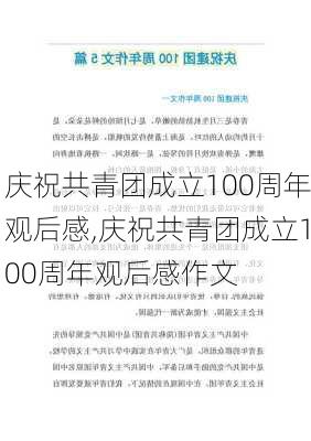 庆祝共青团成立100周年观后感,庆祝共青团成立100周年观后感作文-第3张图片-星梦范文网