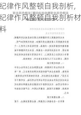 纪律作风整顿自我剖析,纪律作风整顿自我剖析材料-第2张图片-星梦范文网