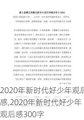 2020年新时代好少年观后感,2020年新时代好少年观后感300字-第3张图片-星梦范文网