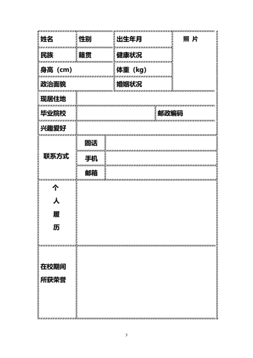 求职简历模板,求职简历模板电子版免费-第2张图片-星梦范文网