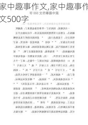 家中趣事作文,家中趣事作文500字-第2张图片-星梦范文网