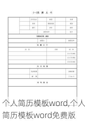 个人简历模板word,个人简历模板word免费版-第3张图片-星梦范文网