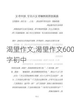 渴望作文,渴望作文600字初中-第3张图片-星梦范文网