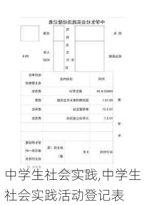 中学生社会实践,中学生社会实践活动登记表-第2张图片-星梦范文网