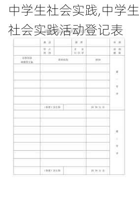 中学生社会实践,中学生社会实践活动登记表-第1张图片-星梦范文网