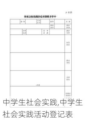 中学生社会实践,中学生社会实践活动登记表-第3张图片-星梦范文网