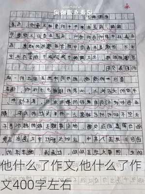 他什么了作文,他什么了作文400字左右