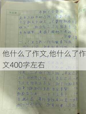 他什么了作文,他什么了作文400字左右-第3张图片-星梦范文网