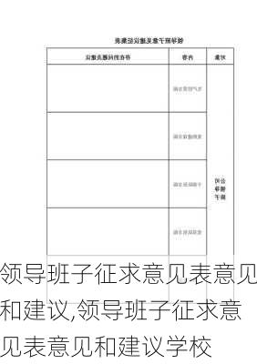 领导班子征求意见表意见和建议,领导班子征求意见表意见和建议学校-第1张图片-星梦范文网