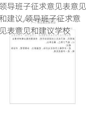 领导班子征求意见表意见和建议,领导班子征求意见表意见和建议学校-第3张图片-星梦范文网